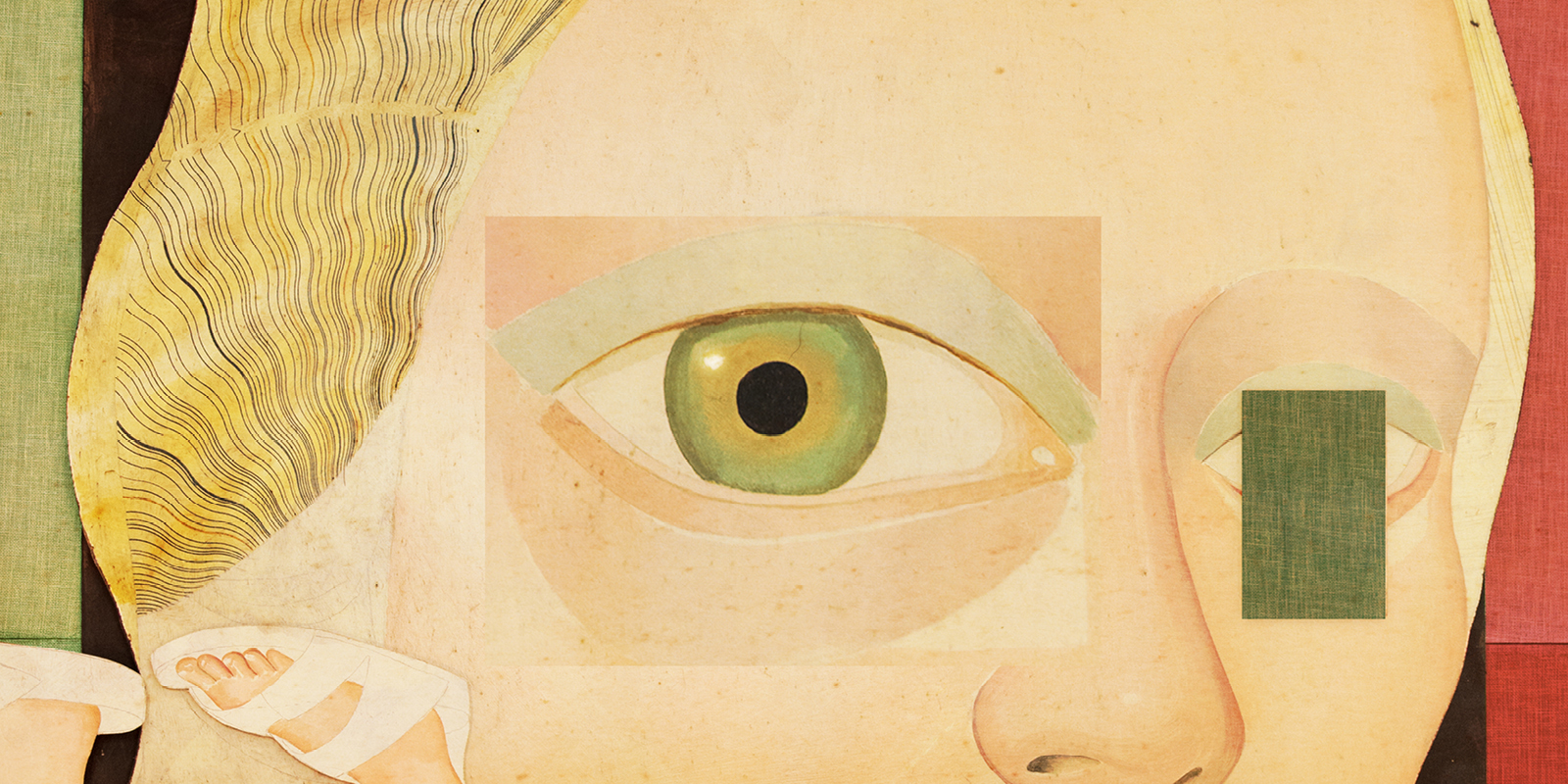 Illustration för föreställningen Oxytocin. Illustratör: Nina Bondeson